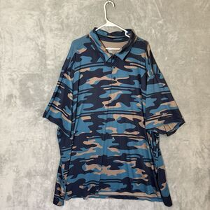 Reebok Golf Polo Shirt Mens 5XL Camo Stretch Golfing Athletic Speedwick